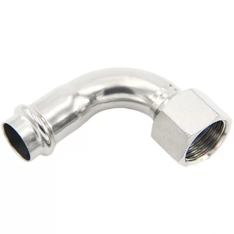 Double Clamp 90 Degree Internal Thread Conversion Elbow