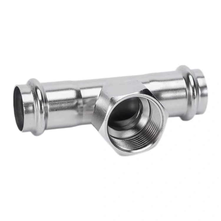 ફીમેલ થ્રેડેડ ટીને ડબલ-પ્રેસ કરો